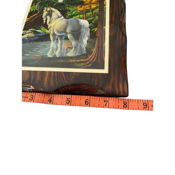 Wooden Unicorn Plaque Hanging Wall Art Portrait Unique Mystical Fairytale - Picture 8 of 9
